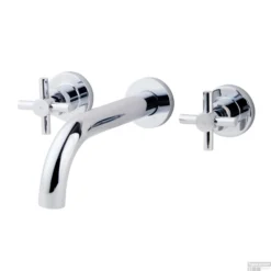 Wastafelkraan Wiesbaden Cross Afbouwdeel 2-knops Chroom