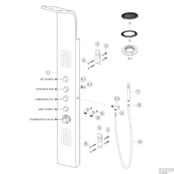BWS Douchepaneel Haron Met Thermostaat Kraan 165x20 Cm RVS -Baden Luxe Verkoop 29.3751 14jpg 1