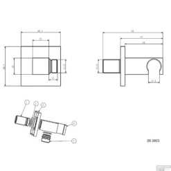 Thermostatische Inbouw Regendouche Set Wiesbaden Type 7 Plafondarm 30 Cm Vierkant -Baden Luxe Verkoop 29.3803 1 1 1