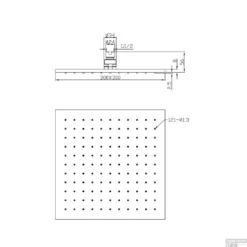 Thermostatische Inbouw Regendouche Set Wiesbaden Type 7 Plafondarm 30 Cm Vierkant -Baden Luxe Verkoop 29.3821 1 1