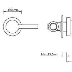 Wastafelkraan Wiesbaden Caral 2-Knops Chroom (Inclusief Inbouwdeel)