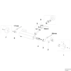 Douchethermostaat Eco Rombo 28cm Chroom -Baden Luxe Verkoop 29.4235 2