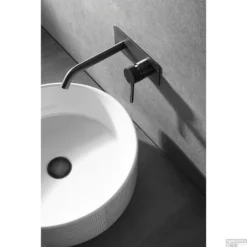 Wastafelkraan Wiesbaden Ribbd Inbouw Mengkraan Eenhendel Inclusief Afdekplaat Gunmetal -Baden Luxe Verkoop 29.5333 1wastafelkraan wiesbaden ribbd inbouw mengkraan eenhendel inclusief afdekplaat gunmetal