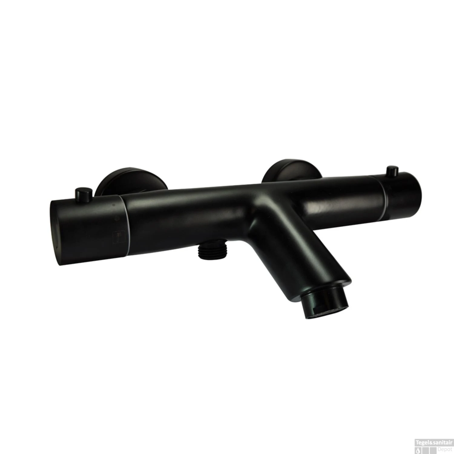 Thermostatische Badkraan Wiesbaden Rio H.o.h. 15 Cm Mat Zwart 1 Thermostatische Badkraan Wiesbaden Rio H.o.h. 15 Cm Mat Zwart