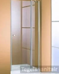 Huppe 501 Design Draaideur 90x190 Met Vaste Segmenten Chroom Look-helder Glas