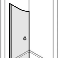 Huppe 501 Design Kwartronde Draaideur Helft 90x190 Cm. R50 Wit-helder Glas -Baden Luxe Verkoop 29769