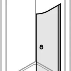 Huppe 501 Design Kwartronde Draaideur Helft 90x190 Cm. R50 Wit-helder Glas -Baden Luxe Verkoop 29770