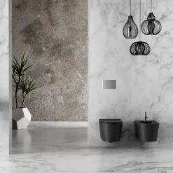 Wandcloset Randloos Civita Black 50cm Keramiek Mat Zwart (Excl. Zitting) -Baden Luxe Verkoop 2ac8mzw0 ambiance 2