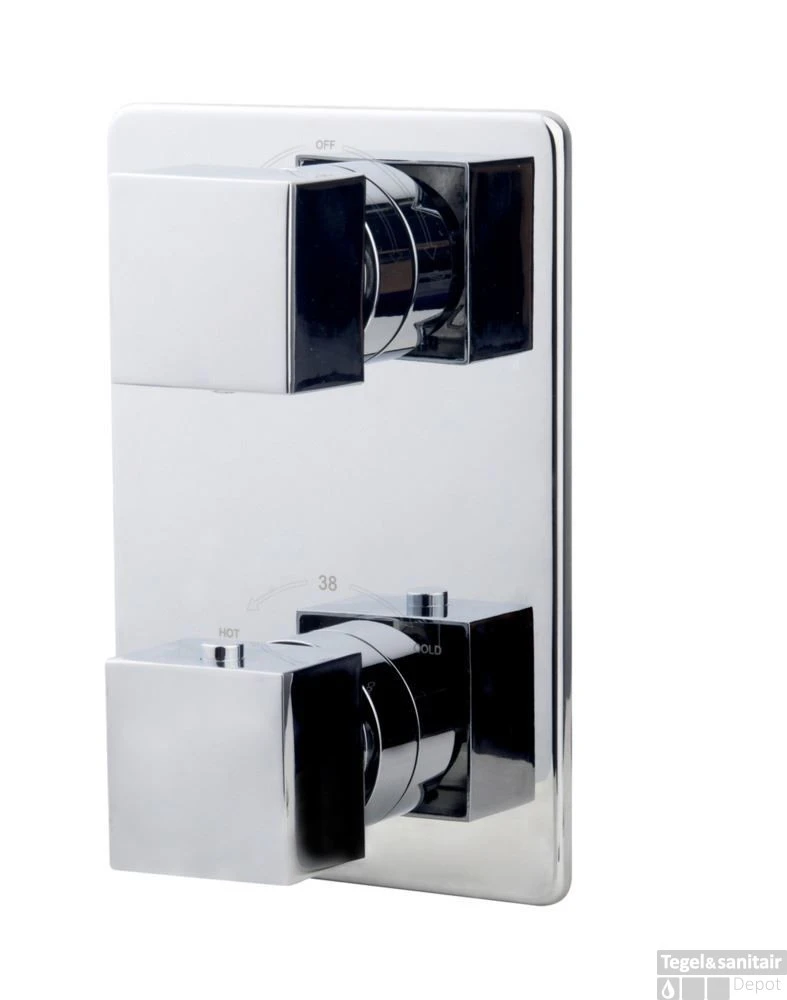 Wiesbaden Inbouw Regendouche Set 03 Rombo Chroom 2 Wiesbaden Inbouw Regendouche Set 03 Rombo Chroom - Afbeelding 2