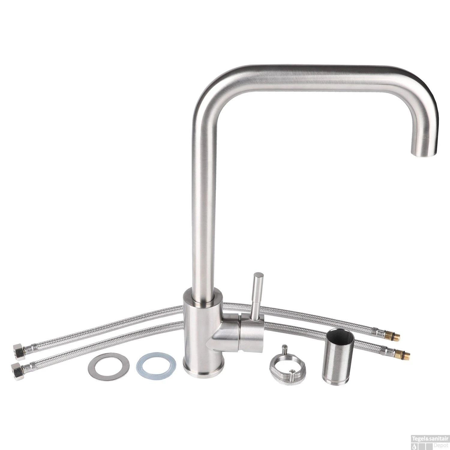 Keukenkraan Differnz Trico Mat Chroom 4 Keukenkraan Differnz Trico Mat Chroom - Afbeelding 4