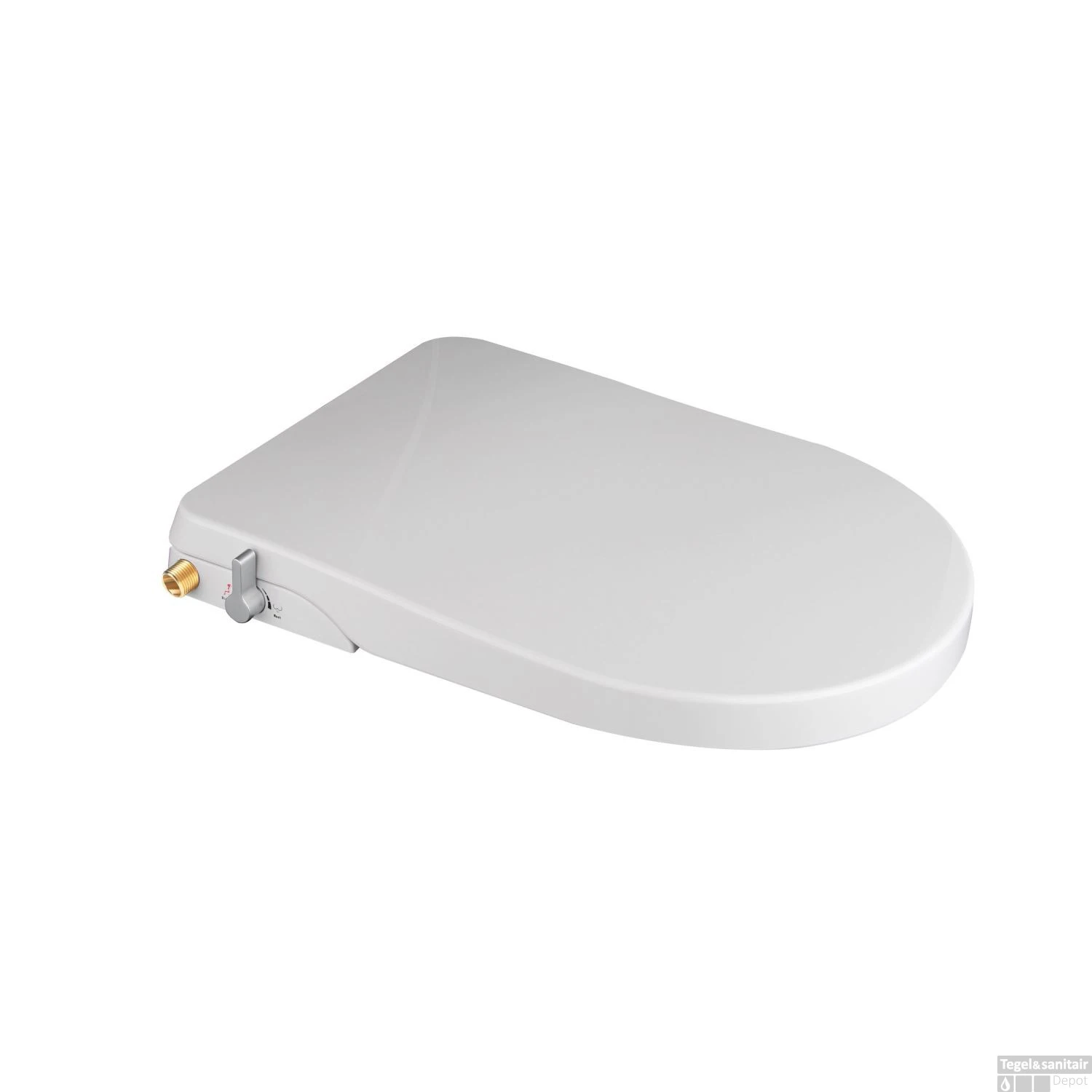 Douche WC Zitting Wiesbaden Flush Stroomloos Met Sproeier Wit 3 Douche WC Zitting Wiesbaden Flush Stroomloos Met Sproeier Wit - Afbeelding 3