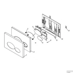 Drukplaat Wiesbaden X32 Metal Voor Inbouwreservoir Glans Wit 5 Drukplaat Wiesbaden X32 Metal Voor Inbouwreservoir Glans Wit -Baden Luxe Verkoop 32.4677 tekening