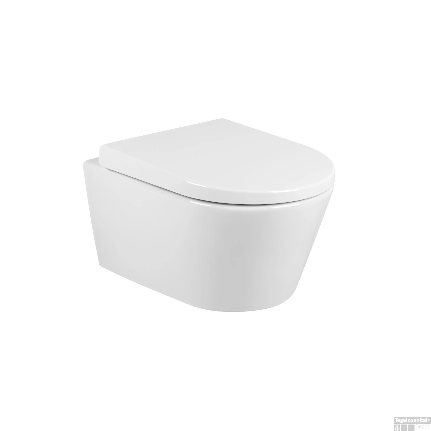 BWS Wandcloset Compact | Calitri Urby | 48cm | Wit (Excl. Zitting) 2 BWS Wandcloset Compact | Calitri Urby | 48cm | Wit (Excl. Zitting) - Afbeelding 2