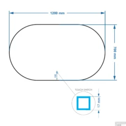 Badkamerspiegel BWS Riono 70x120cm Horizontaal LED Incl. Verwarming 6 Badkamerspiegel BWS Riono 70x120cm Horizontaal LED Incl. Verwarming -Baden Luxe Verkoop 33768 162063 tech