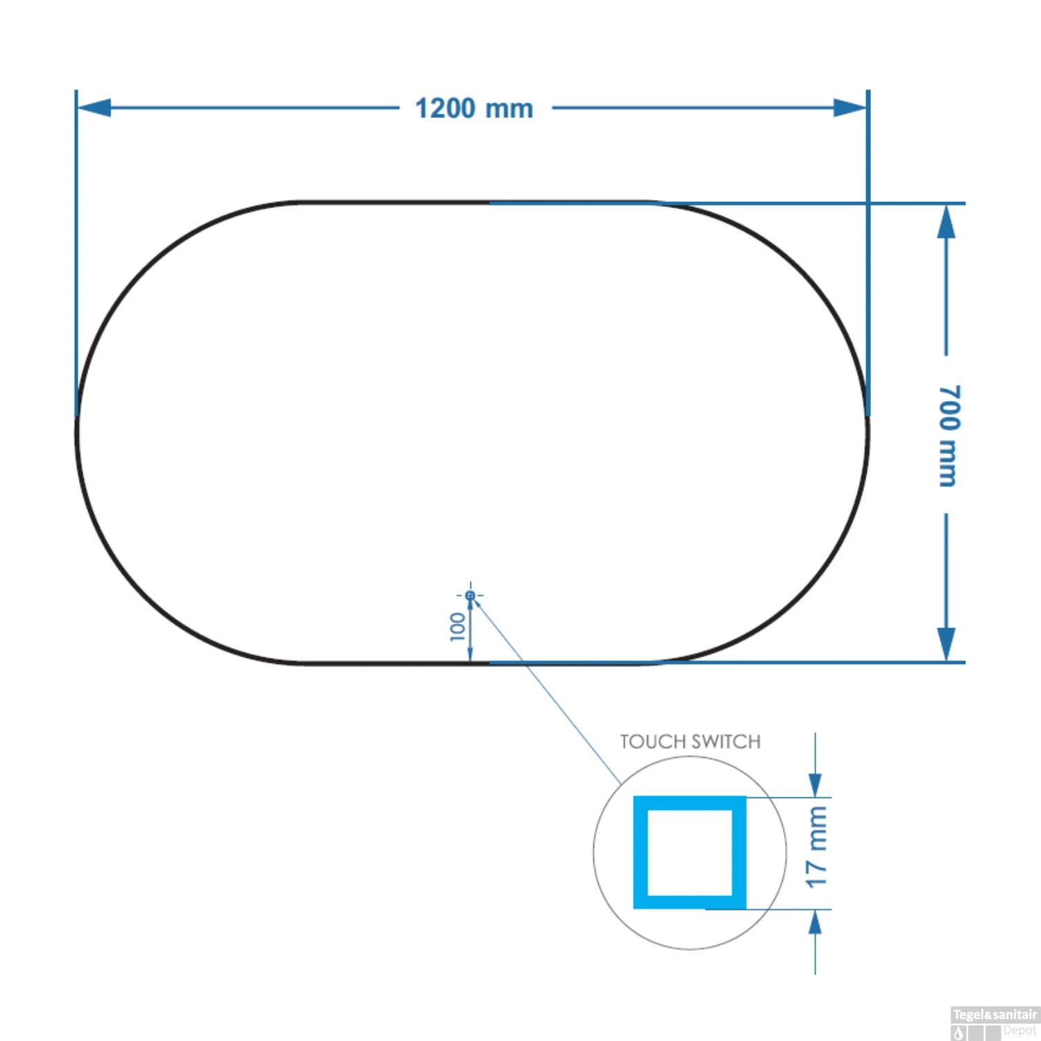 Badkamerspiegel BWS Riono 70x120cm Horizontaal LED Incl. Verwarming 3 Badkamerspiegel BWS Riono 70x120cm Horizontaal LED Incl. Verwarming - Afbeelding 3