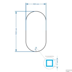 Badkamerspiegel BWS Riono 50x100cm Verticaal LED Incl. Verwarming 6 Badkamerspiegel BWS Riono 50x100cm Verticaal LED Incl. Verwarming -Baden Luxe Verkoop 33768 162066 tech