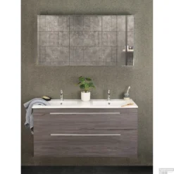 Spiegelkast Differnz Basic 3-Deurs 120 X 61,8 X 15 Cm -Baden Luxe Verkoop 36.008.21 01