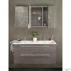 Spiegelkast Differnz Basic 3-Deurs 120 X 61,8 X 15 Cm -Baden Luxe Verkoop 36.008.21 02