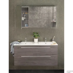 Spiegelkast Differnz Basic 3-Deurs 120 X 61,8 X 15 Cm -Baden Luxe Verkoop 36.008.21 03