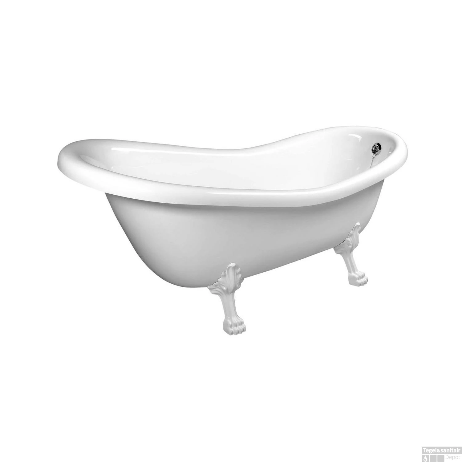 Vrijstaand Bad Sapho Retro 173x75x84 Cm Wit Met Leeuwenpoten