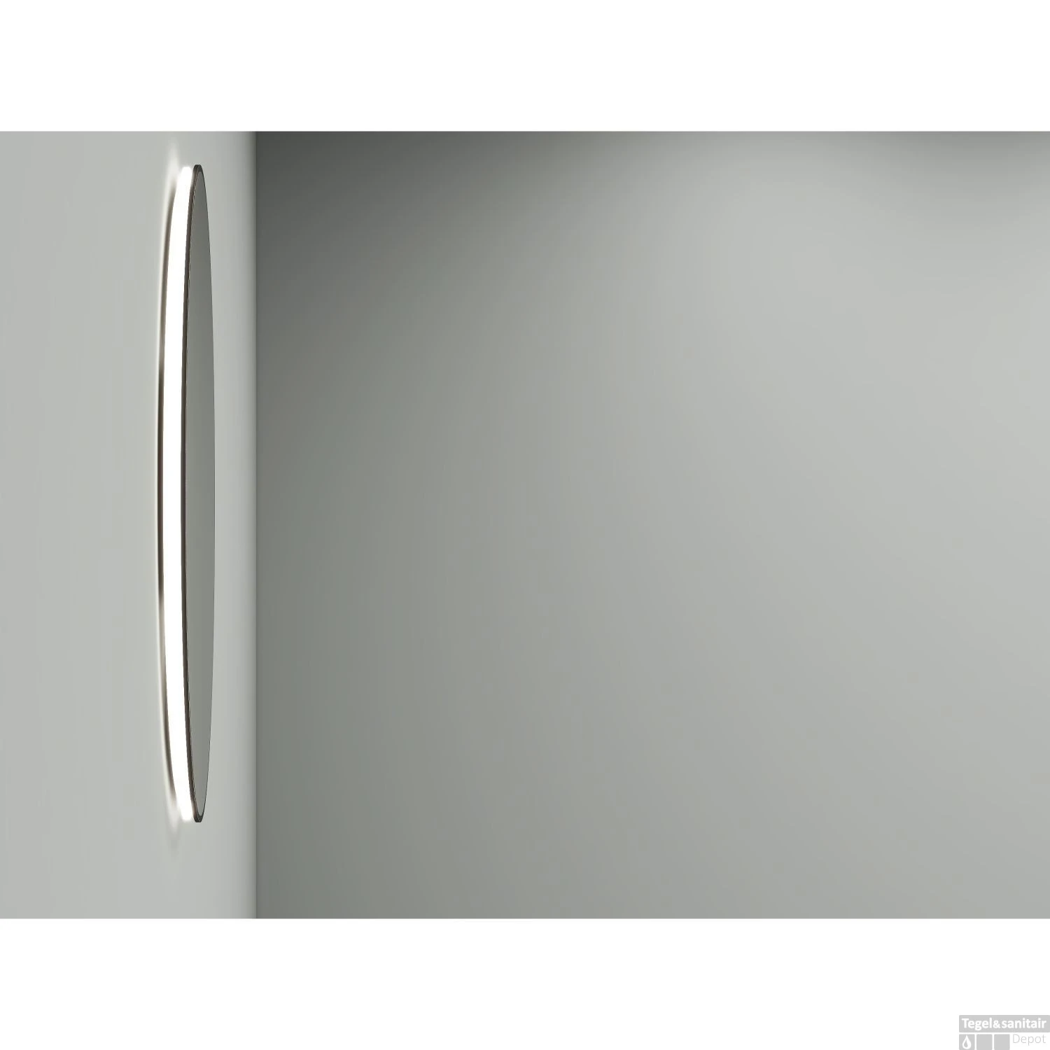 Ronde Spiegel Wiesbaden Novi Met LED, Dimbaar 60 Cm Mat Zwart 2 Ronde Spiegel Wiesbaden Novi Met LED, Dimbaar 60 Cm Mat Zwart - Afbeelding 2