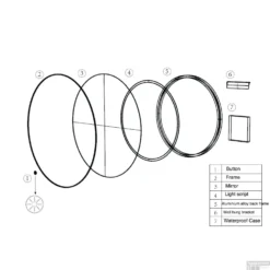 Ronde Spiegel Wiesbaden Novi Met LED, Dimbaar 60 Cm Mat Zwart 13 Ronde Spiegel Wiesbaden Novi Met LED, Dimbaar 60 Cm Mat Zwart -Baden Luxe Verkoop 38.3705 tekening
