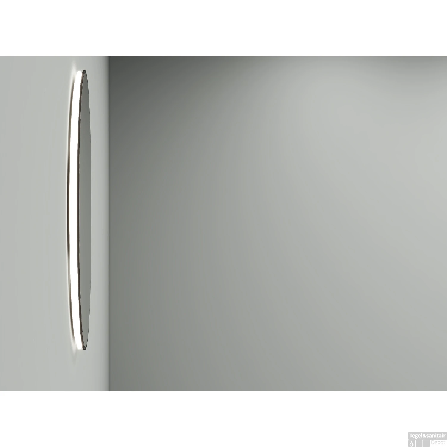 Ronde Spiegel Wiesbaden Novi Met LED, Dimbaar 80 Cm Mat Zwart 2 Ronde Spiegel Wiesbaden Novi Met LED, Dimbaar 80 Cm Mat Zwart - Afbeelding 2