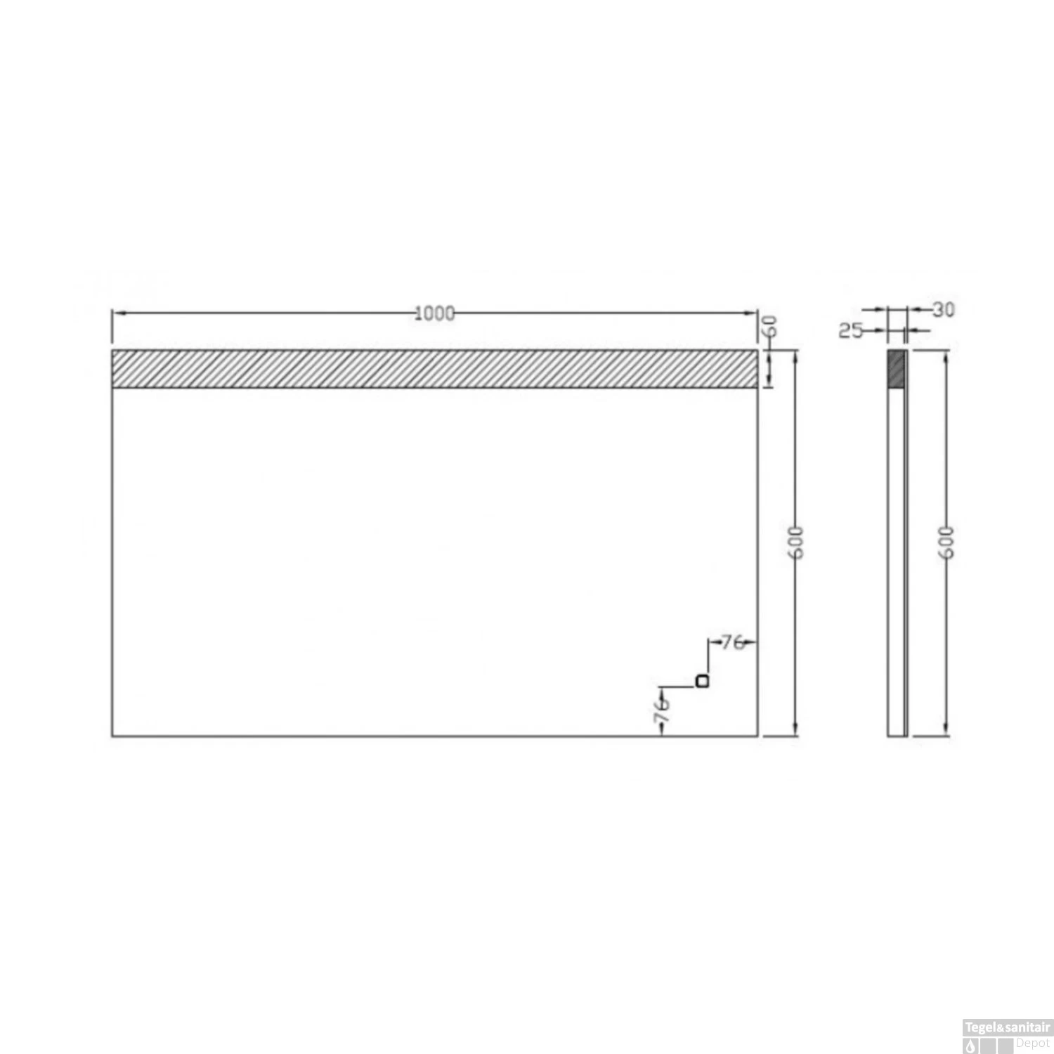Spiegel Wiesbaden Single Dimbare LED 60x100 Cm 2 Spiegel Wiesbaden Single Dimbare LED 60x100 Cm - Afbeelding 2