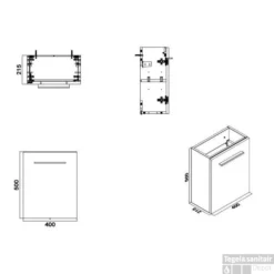 Fonteinkast Vision Met Hardstenen Fontein 40cm Licht Eiken -Baden Luxe Verkoop 38.3940 2 3 1