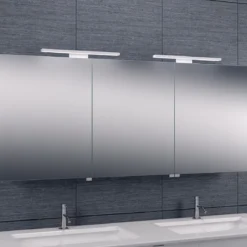 Spiegelkast Wiesbaden Met Led Verlichting 160x60 Aluminium