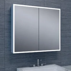 Spiegelkast Wiesbaden Quatro Met Rand Verlichting 80x70x13 Aluminium
