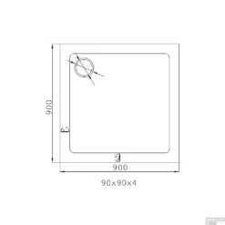 Douchebak Best Design Dona Laag Model 90x90x4cm -Baden Luxe Verkoop 3801410 tech