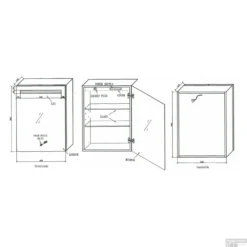 Spiegelkast Best Design Aluma Incl. LED Verlichting 60x80cm -Baden Luxe Verkoop 3803660 tech