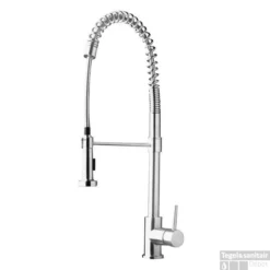 Keukenkraan Best Design Flex 70cm Mengkraan Rond RVS Eengreeps Draaibaar Uitloop Met Handdouche