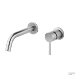 Inbouw Wastafelwandkraan ORE Met 25cm Uitloop RVS Look