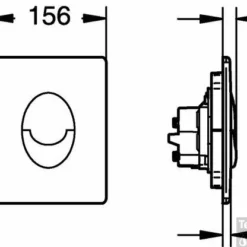 Grohe Rapid Sl Bedieningsplaat Dual Flush Verticaal Chroom -Baden Luxe Verkoop 38270