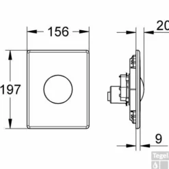 Grohe Skate Bedieningsplaat Sl Rvs -Baden Luxe Verkoop 38283