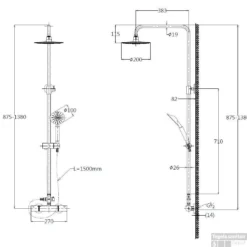 Douche Opbouwset Best Design Ore Munchen Thermostatisch RVS 5 Douche Opbouwset Best Design Ore Munchen Thermostatisch RVS -Baden Luxe Verkoop 3862990 tech 1