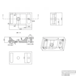Fonteinkast Vision Met Hardstenen Fontein 40cm Licht Eiken -Baden Luxe Verkoop 39.3501 1 2 1