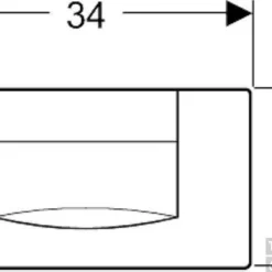 Geberit Jazzline Bedieningsplaat Mat Chroom -Baden Luxe Verkoop 39013