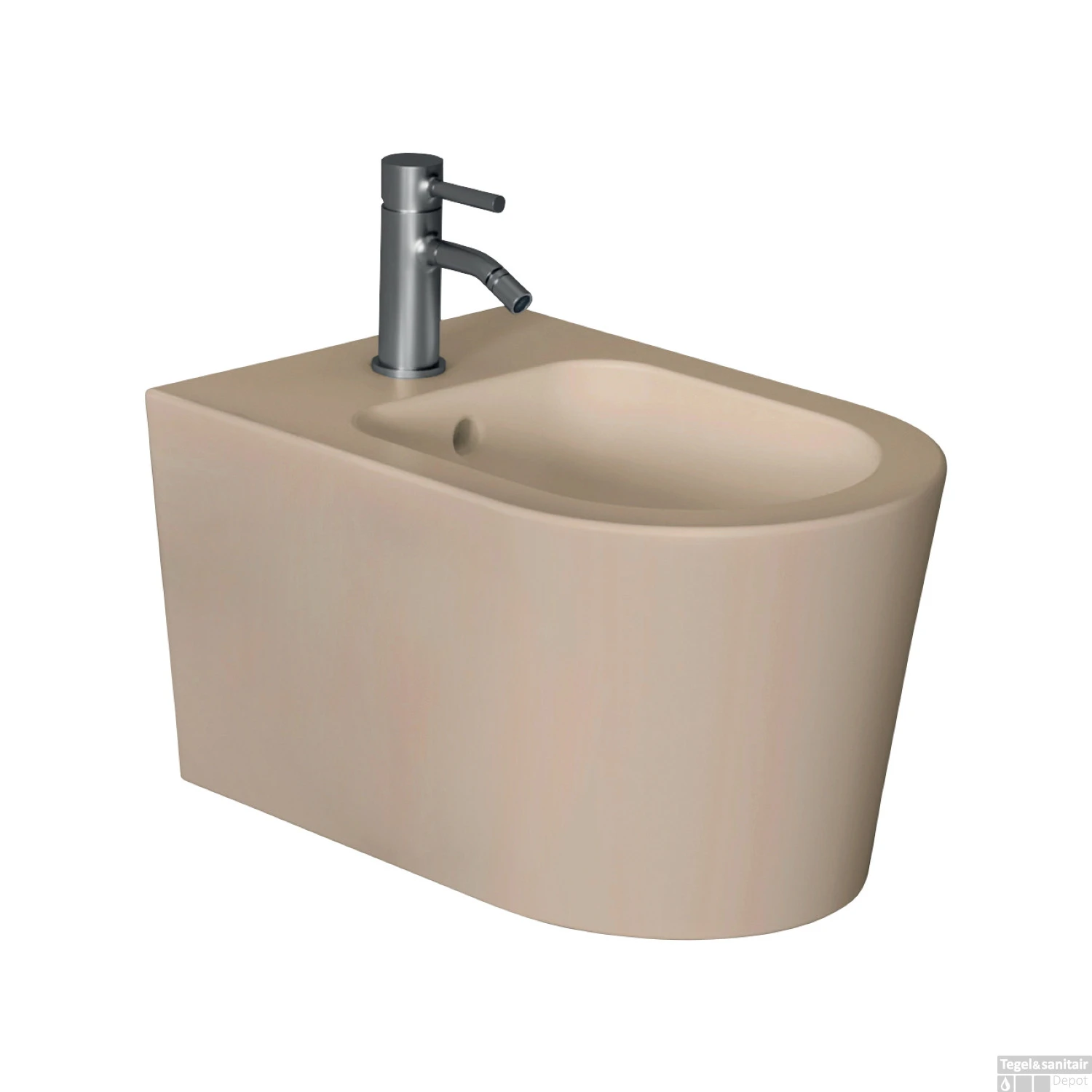 Bidet Salenzi Form Square Mat Taupe (exclusief Kraan)