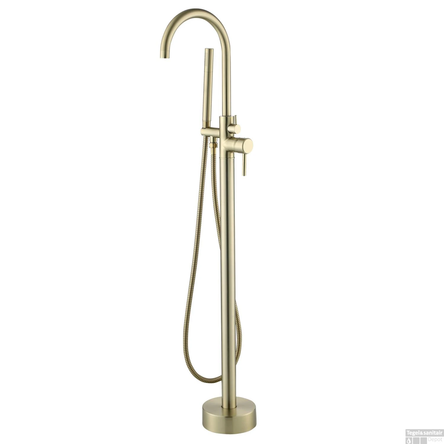 Vrijstaande Badmengkraan Best Design Nancy 120 Cm Met Handdouche Mat Goud