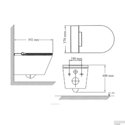 Douche-WC Schutte Cesari Elektronisch Wandmontage Zonder Spoelrand Met Slim WC-Zitting 17 Douche-WC Schutte Cesari Elektronisch Wandmontage Zonder Spoelrand Met Slim WC-Zitting -Baden Luxe Verkoop 4008431921006 99