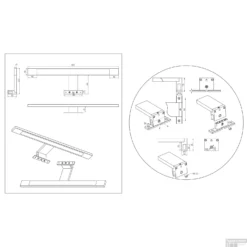 Spiegel Verlichting Tiger Ancis LED 4000K 60x4x10.5 Cm Mat Chroom -Baden Luxe Verkoop 4008919068438 10