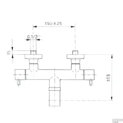 Badkraan Opbouw Sapho Airtech Mengkraan 2-knop 16.5 Cm Chroom -Baden Luxe Verkoop 481 badkraan opbouw sapho airtech mengkraan 2 knop chroom 5