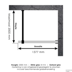 Inloopdouche Compleet Just Creating Profielloos 140 Cm RVS -Baden Luxe Verkoop 4jc1 140g t