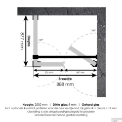 Douchecabine Compleet Just Creating Profielloos 3-Delig Dubbel Draaibaar 90x90 Cm RVS -Baden Luxe Verkoop 4jc11 90x90g t