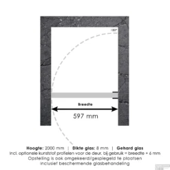 Nisdeur Compleet Just Creating Profielloos 60x200 Cm Mat Zwart -Baden Luxe Verkoop 4jc13 60a t