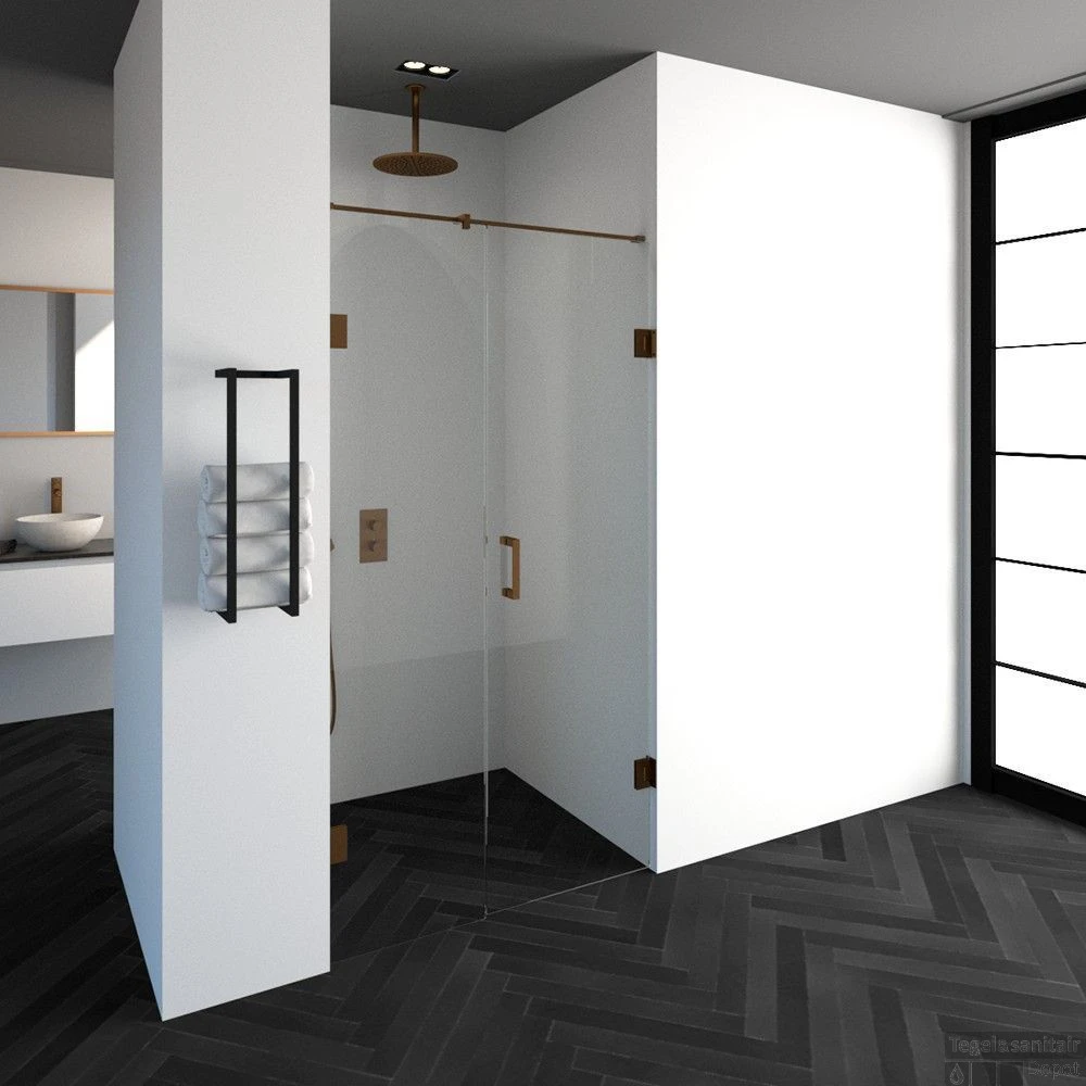 Nisdeur Compleet Just Creating Profielloos 2-Delig 110x200 Cm 50/60 Koper 2 Nisdeur Compleet Just Creating Profielloos 2-Delig 110x200 Cm 50/60 Koper - Afbeelding 2