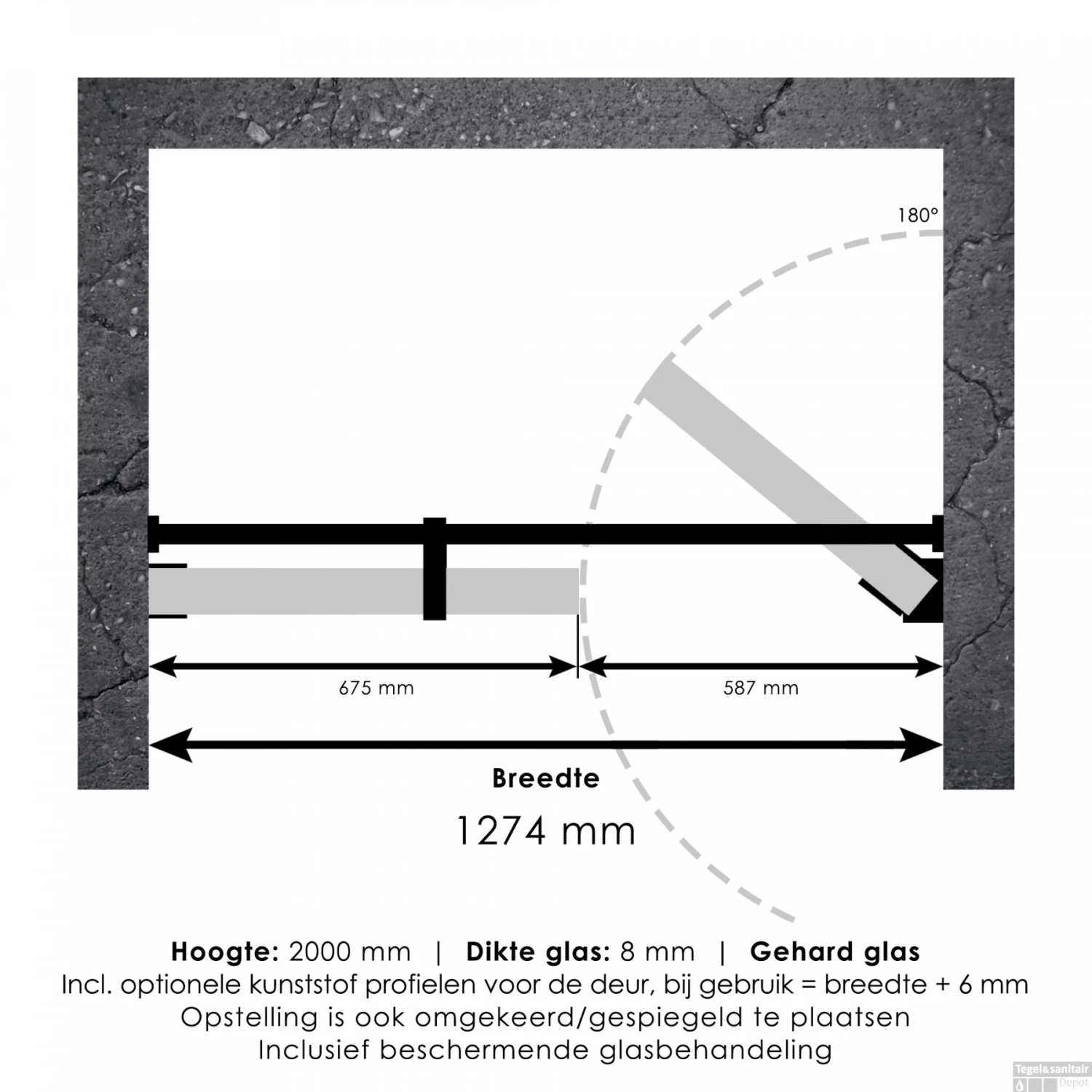 Nisdeur Compleet Just Creating Profielloos 2-Delig 130x200 Cm 70/60 Mat Zwart 9 Nisdeur Compleet Just Creating Profielloos 2-Delig 130x200 Cm 70/60 Mat Zwart - Afbeelding 9